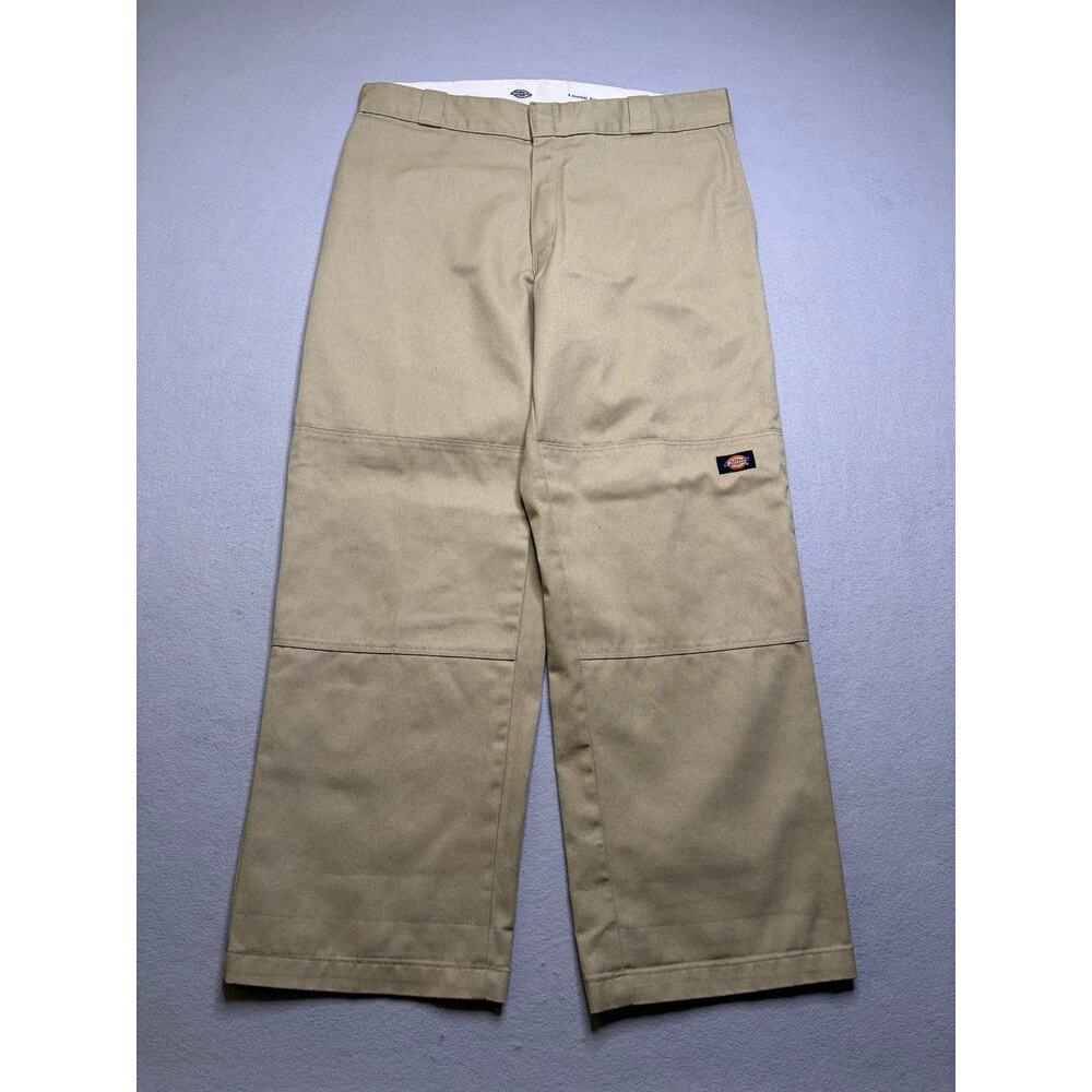 Dickies Loose Fit Work Pants Men’s 36x30 Khaki Carpenter Utility Pants Baggy Y2K